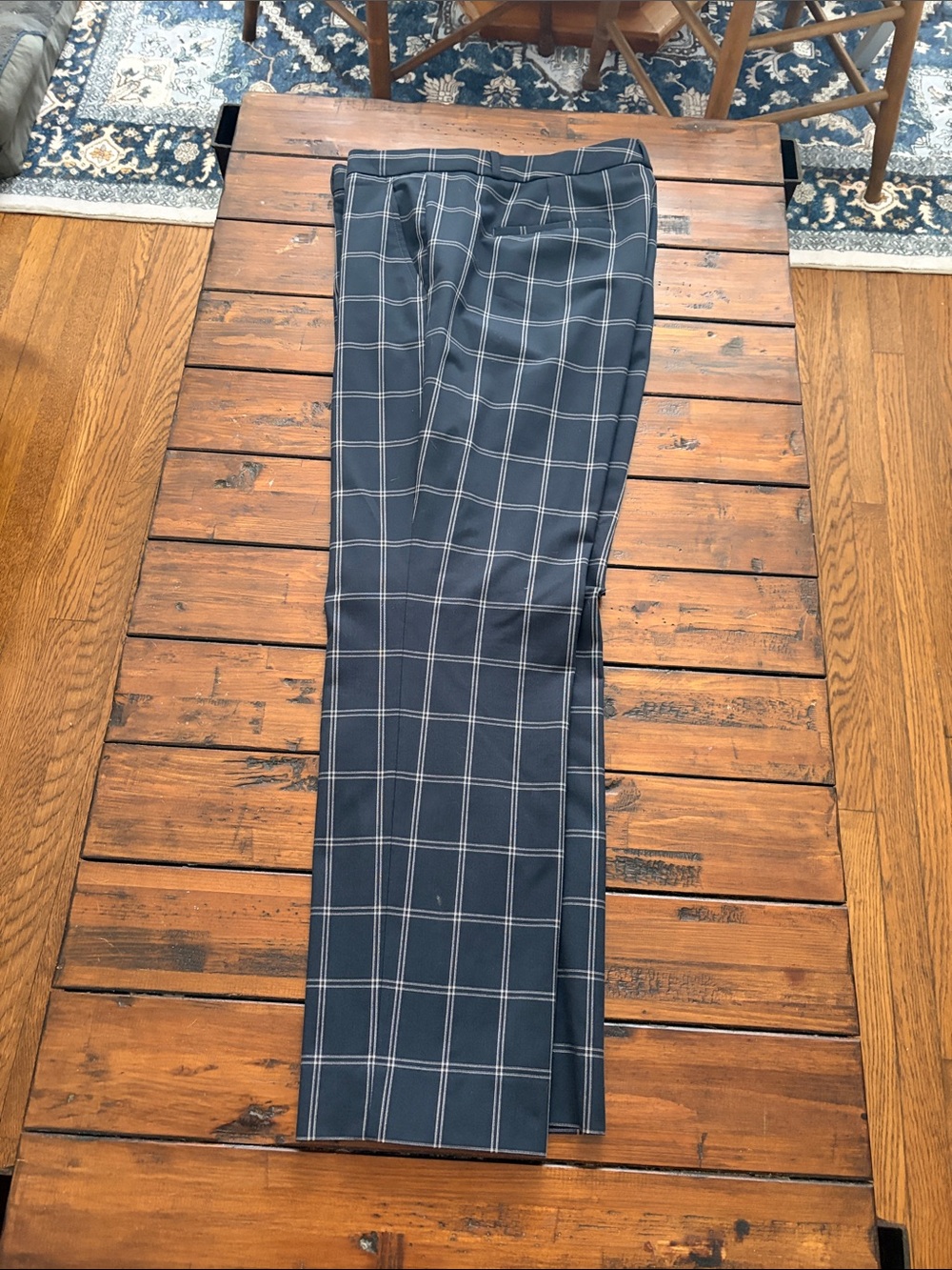 Banana Republic Navy Windowpane Capris Ryan